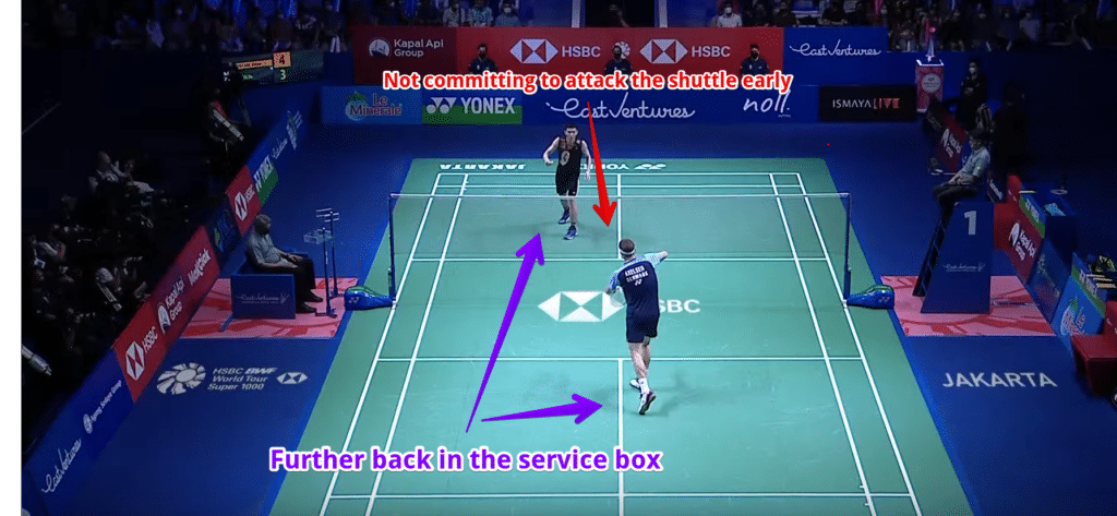 backhand serve in badminton and the return of serve
