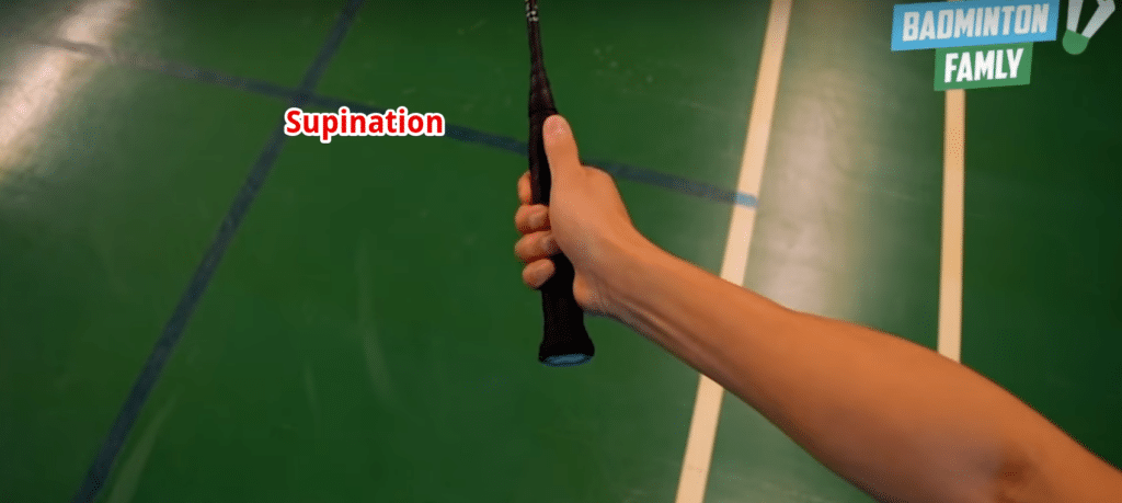 badminton wrist training - supination example