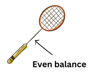 balance point example - even balance badminton rackets