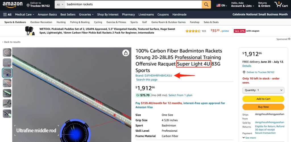 weird badminton rackets