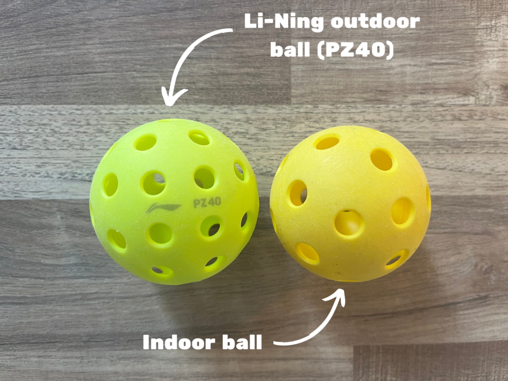 pickleball balls (outdoor vs indoor)